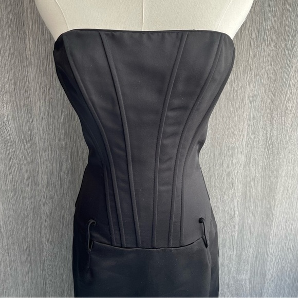 Jessica McClintock Black Bodiced Gown Size 6 - Picture 3 of 8